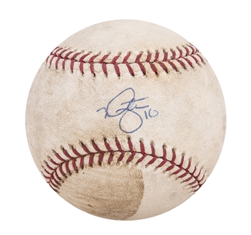 2001 Albert Pujols MLB Debut Game Used Baseball Signed by Starting Pitcher Mike Hampton - First Career Hit Game (MLB Authenticated and Mounted Memories) 
